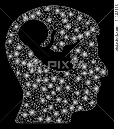 Bright Mesh Carcass Embryo Mind Head with Flash Spots 54188118