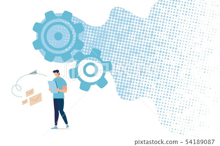 Mailing or Chatting Online Service Vector Concept Mailing or Chatting Online Service Vector Concept 54189087