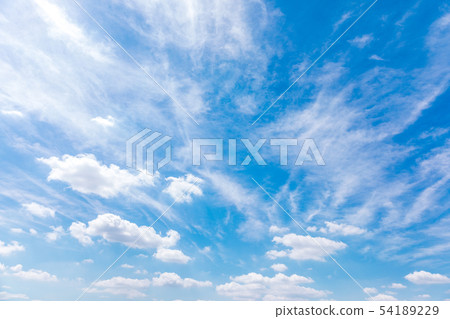夏天天空雲彩條紋 夏天天空雲彩條紋 54189229