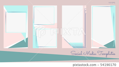 Vector set of modern editable stories template 54190170