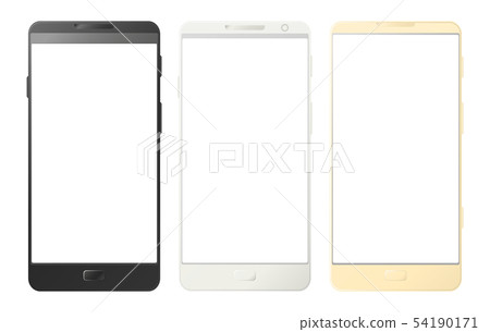 Mobile phones, smartphones isolated on white Mobile phones, smartphones isolated on white 54190171