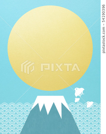 Background-Japanese-Japanese style-Japanese pattern-Japanese paper-summer-light blue-wave-Mt. Fuji-Chidori-sun-moon Background-Japanese-Japanese style-Japanese pattern-Japanese paper-summer-light blue-wave-Mt. Fuji-Chidori-sun-moon 54190396