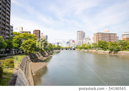 Hiroshima city riverside area Hiroshima city riverside area 54190565