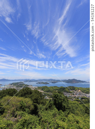 從四國觀看Kurushima海峽和Kurushima海峽大橋 54191227