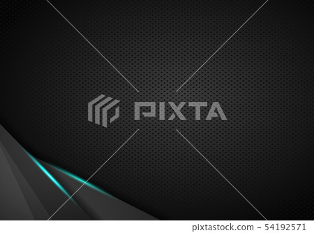 Black metallic background triangle and corner 54192571