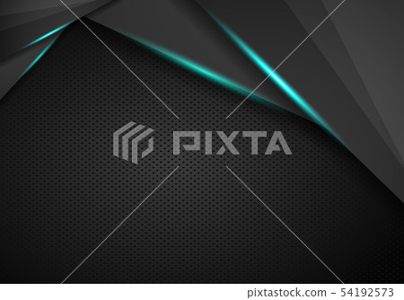Black metallic background triangle and corner 54192573