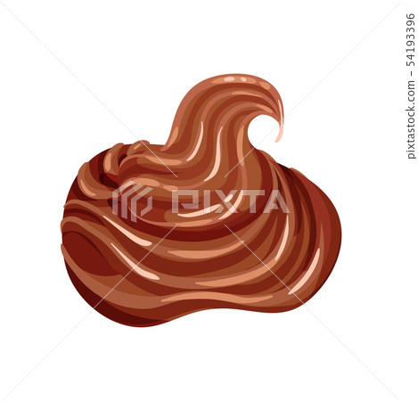Stain of chocolate paste. Vector illustration on white background. Stain of chocolate paste. Vector illustration on white background. 54193396
