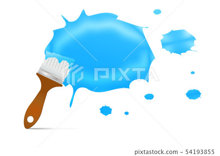 Brush paint splashes Brush paint splashes 54193855
