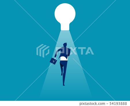 Business people running towards for outdoor. 54193888