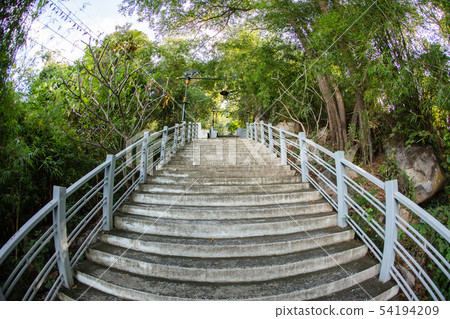 stair go up to moutain 54194209