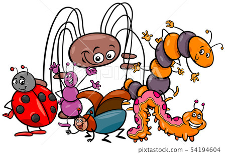 funny insects cartoon characters group funny insects cartoon characters group 54194604