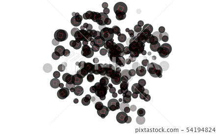 Red Square Particles CG particle approaching a lot of red squares - Stock Illustration ...
