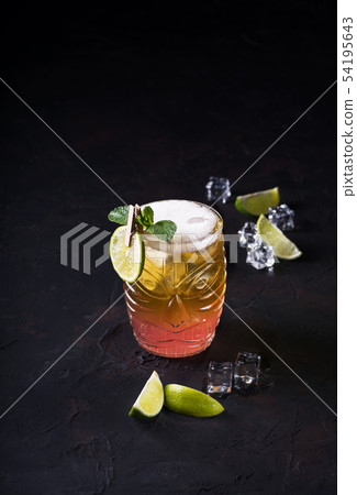 Tequila Sunrise, cocktail Layered in a glass 54195643