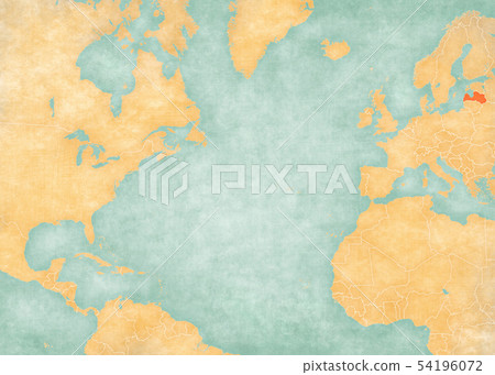 Map of North Atlantic Ocean - Latvia Map of North Atlantic Ocean - Latvia 54196072