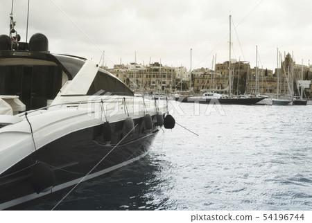 Luxury Yacht Moored At Manoel Island, Malta 54196744