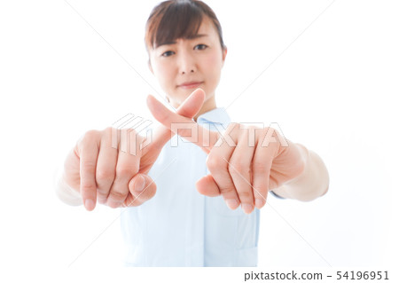 年輕的護士顯示沒有 54196951