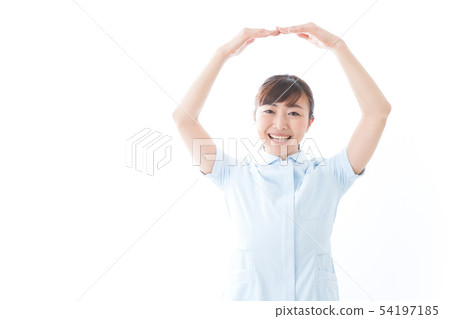 Young nurse showing ok Young nurse showing ok 54197185