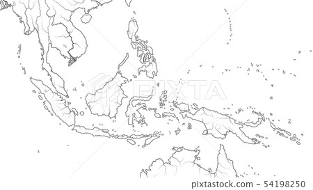 World Map of SOUTHEAST ASIA REGION: Indochina, Thailand, Malaysia, Indonesia, Philippines World Map of SOUTHEAST ASIA REGION: Indochina, Thailand, Malaysia, Indonesia, Philippines 54198250