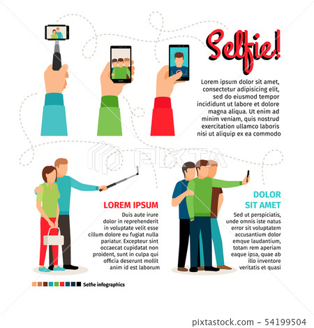 Selfie infographics Selfie infographics 54199504