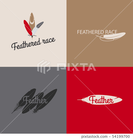 Feather logo templates 54199700