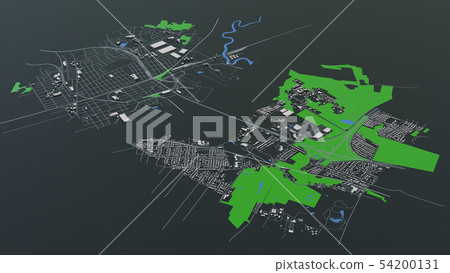 3D futuristic city architecture 3D futuristic city architecture 54200131