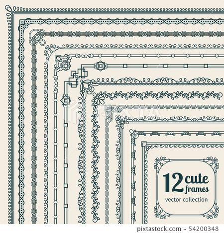 Frames corners and frames borders elements 54200348