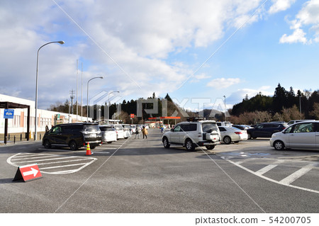 Crowded service area Crowded service area 54200705