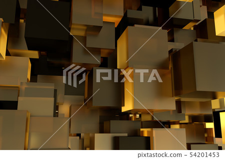 Abstract 3d rendering of chaotic cubes. Flying shapes in empty space. Futuristic background. Abstract 3d rendering of chaotic cubes. Flying shapes in empty space. Futuristic background. 54201453