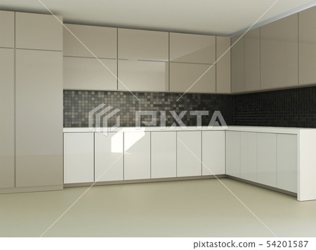 3d rendering of new minimalistic kitchen interior 3d rendering of new minimalistic kitchen interior 54201587