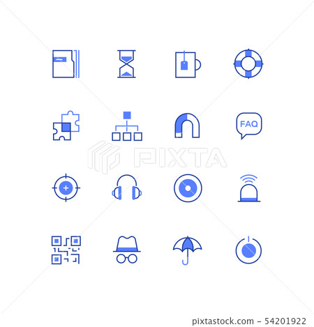 Business and safety - line design style icons set 54201922