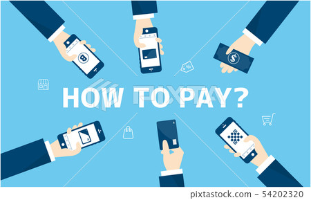 矢量圖的各種付款方式 54202320