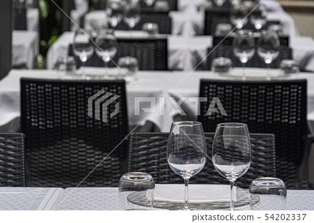 table laden in rome italy outdoor restaurant great 54202337