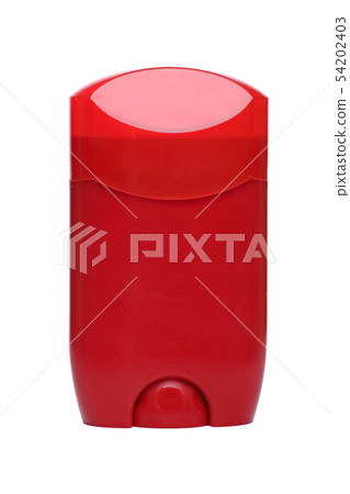 red jar of antiperspirant deodorant on white background red jar of antiperspirant deodorant on white background 54202403
