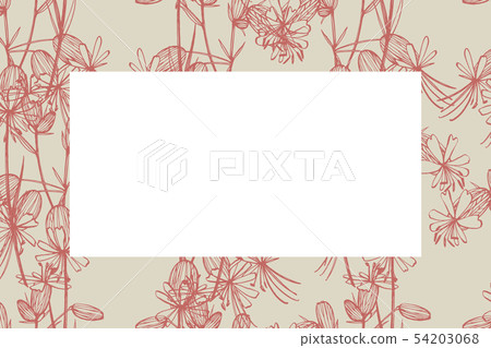 Hand drawn flowers and plants teamplate horizontal cards. Handwritten abstract text wallpaper Hand drawn flowers and plants teamplate horizontal cards. Handwritten abstract text wallpaper 54203068