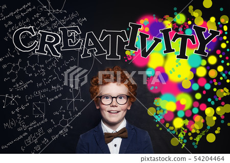 Crearivity concept. Smart child student Crearivity concept. Smart child student 54204464