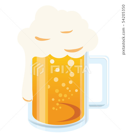 Simple Beer Illustration Vector White Stock Illustration