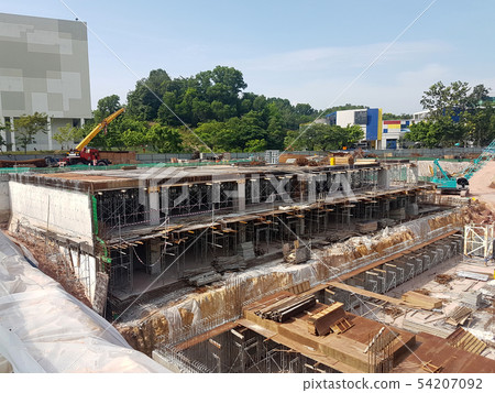 Building basement under construction Building basement under construction 54207092
