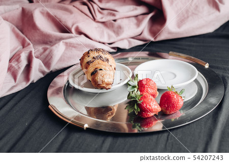 Close-up female hands enjoying weekend having 54207243