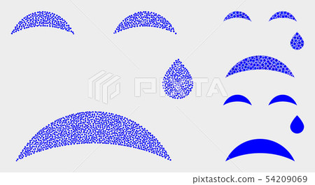 Pixel Vector Tear Smiley Icons Pixel Vector Tear Smiley Icons 54209069