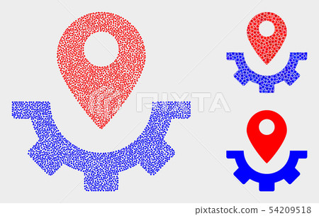 Pixelated Vector Service Map Marker Icons Pixelated Vector Service Map Marker Icons 54209518