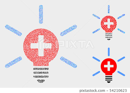 Dotted Vector Medical Lamp Light Icons 54210623