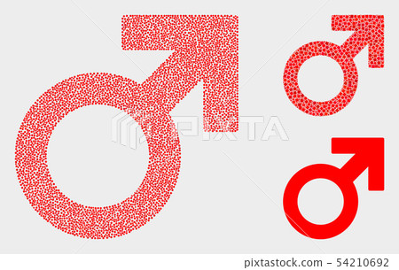Pixelated Vector Male Symbol Icons - Stock Illustration [54210692] - PIXTA