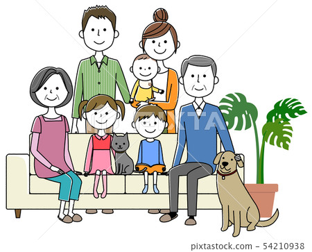 Family three generations family sofa 54210938