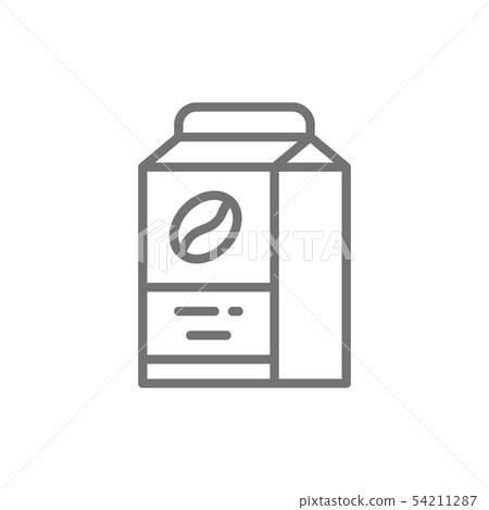 Coffee package, food packaging line icon. Coffee package, food packaging line icon. 54211287
