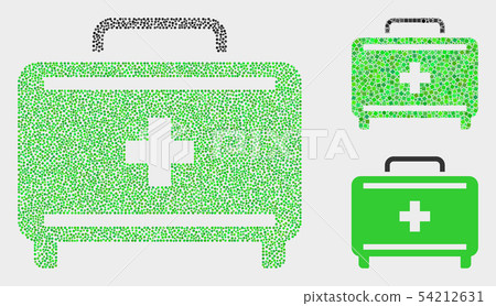 Pixelated Vector First Aid Case Icons 54212631