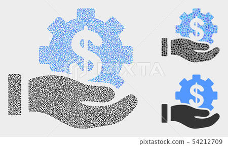 Dotted Vector Financial Service Offer Hand Icons-插圖素材 [54212709] - PIXTA圖庫