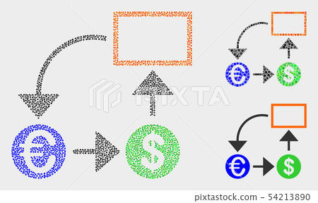 Dot Vector Currency Conversion Scheme Icons Dot Vector Currency Conversion Scheme Icons 54213890