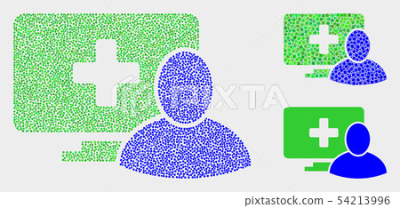 Dot Vector Computer Patient Icons - Stock Illustration [54213996] - PIXTA
