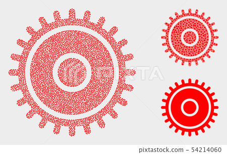 Dot Vector Cog Icons - Stock Illustration [54214060] - PIXTA
