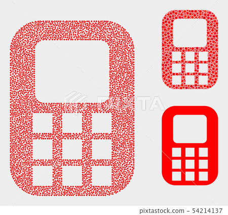 Pixelated Vector Cellphone Icons - Stock Illustration [54214137] - PIXTA